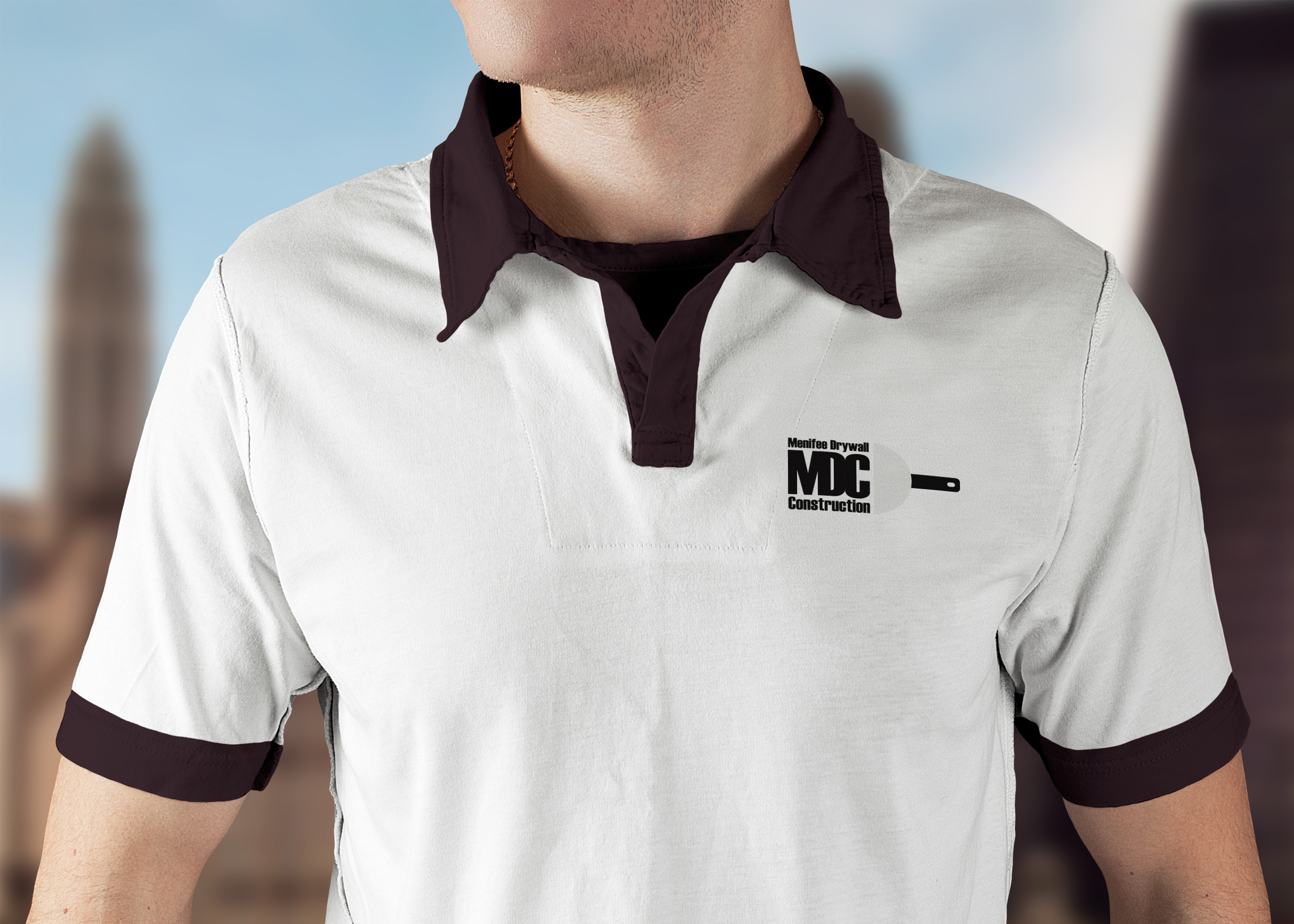 MDC logo on polo shirt print designs.